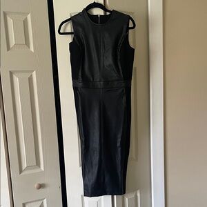 SPANX Black Sleeveless Midi Dress
